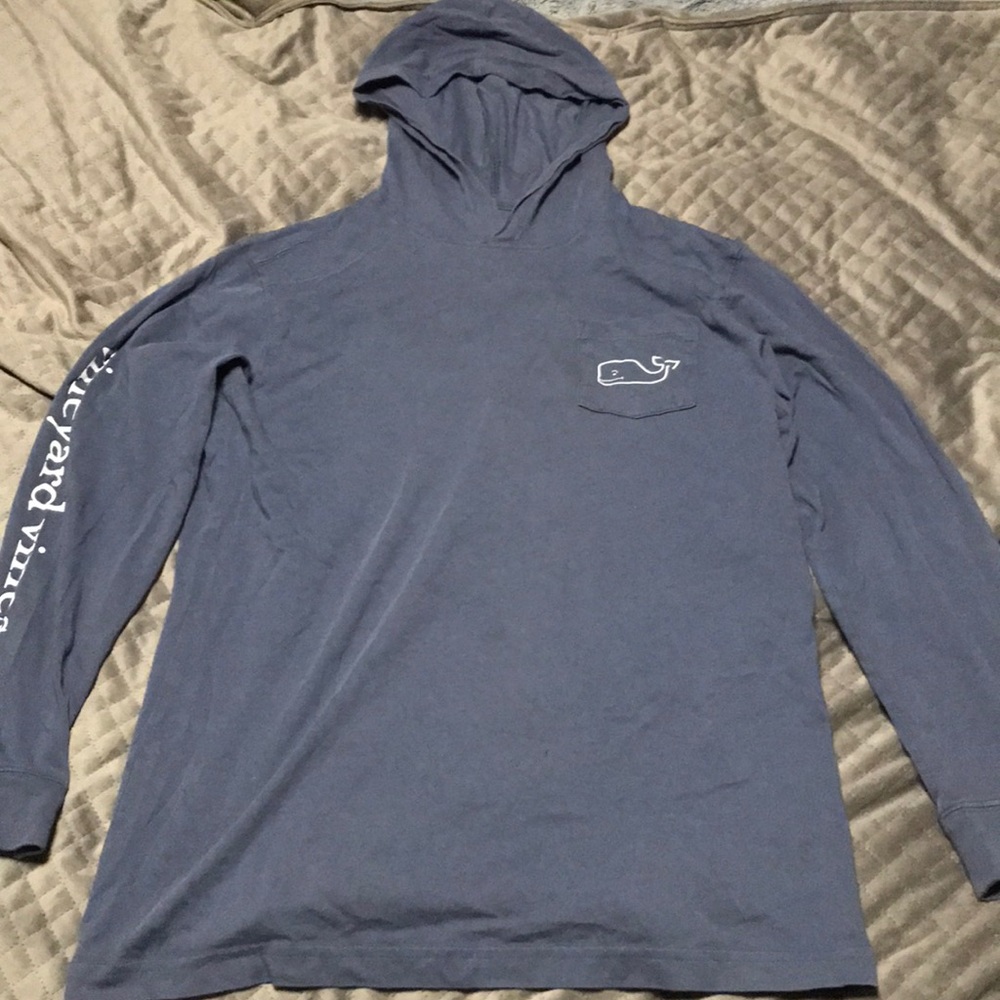 Vineyard Vines Long-Sleeve Hooded Blue T-Shirt